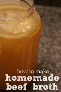 how to make frugal, nourishing homemade beef broth from scratch