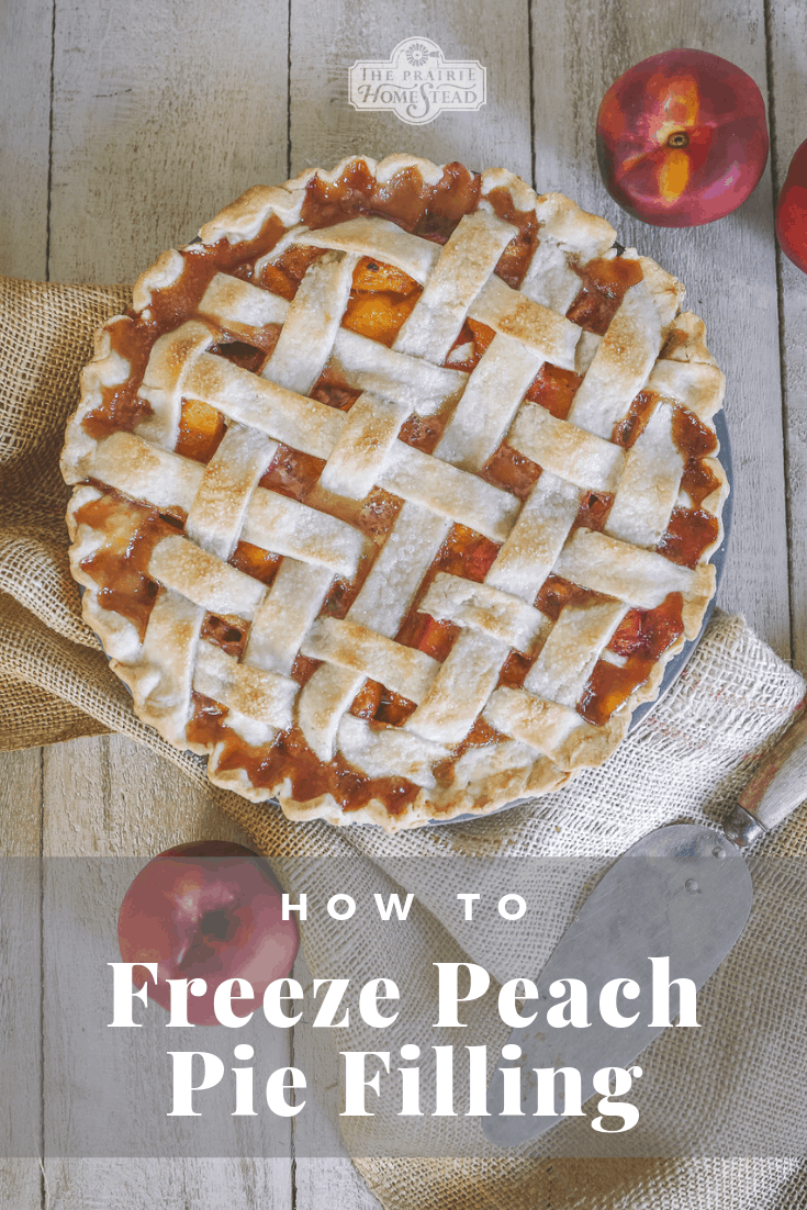 how to freeze peach pie filling