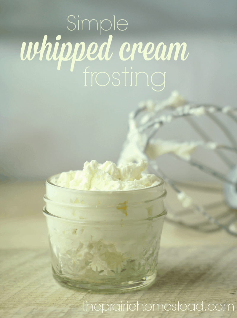 whipped cream frosting recipe