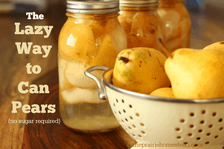 how to can pears without sugar