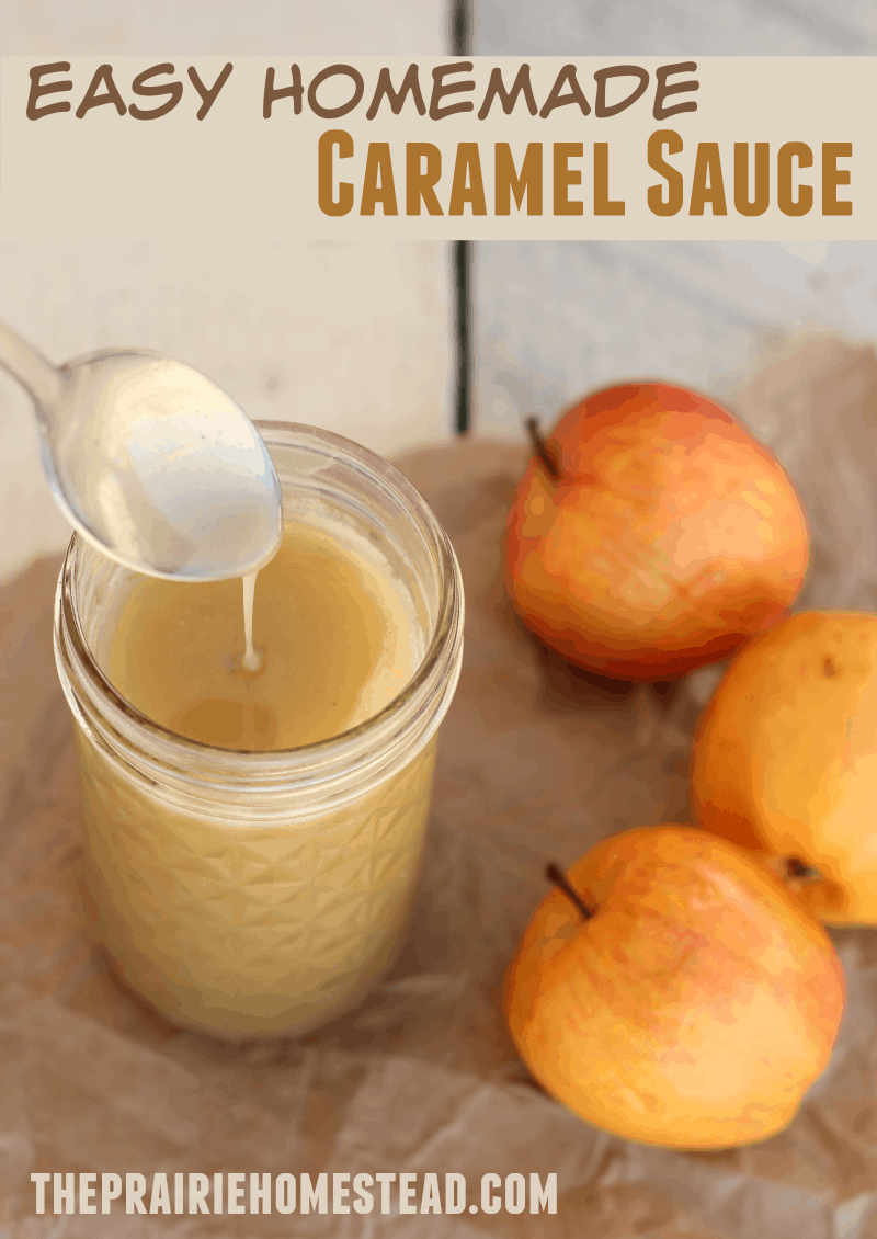 Easy Homemade Caramel Sauce Recipe: a simple, no-fuss recipe for caramel sauce--perfect for ice cream topping, apples, or fruit dip. I'm having a really hard time not just eating it with a spoon...