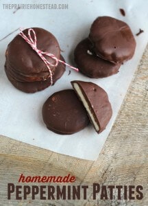 homemade peppermint patties -- a healthier version made with coconut oil!