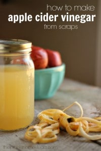 homemade apple cider vinegar recipe from scraps and peels