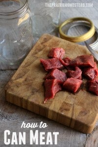how to can beef, venison, or elk with a pressure canner for fork-tender meat!
