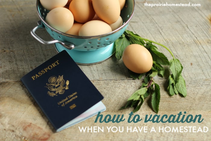 how to take a vacation when you have a homestead