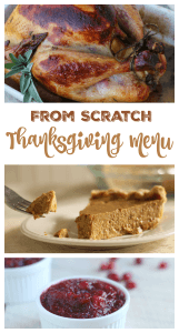 homemade thanksgiving menu