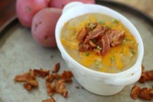 loaded baked potato soup in slow cooker