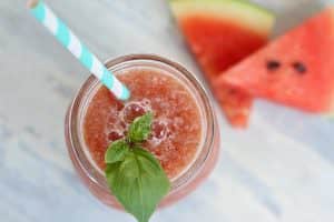 watermelon and basil fruit slushy recipe