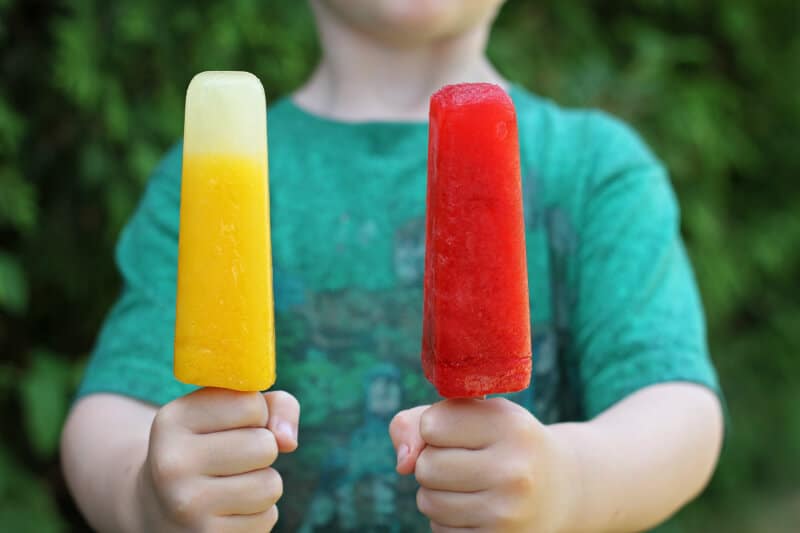 homemade popsicles with real fruit