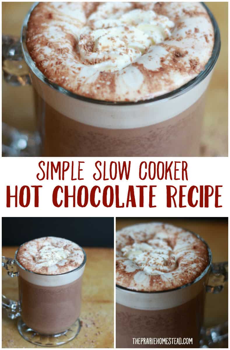 slow cooker homemade hot chocolate recipe