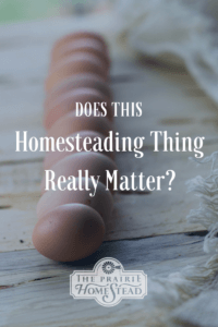 does homesteading really matter