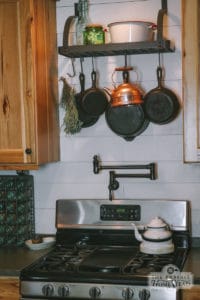 farmhouse kitchen pot rack
