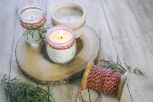 homemade soy candles in slow cooker