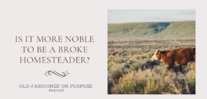 88.  Is It More Noble to Be a Broke Homesteader?