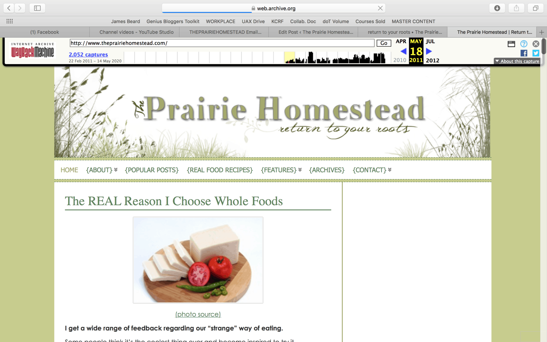 The prairie homestead circa 2011