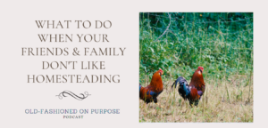 123.  What to do When Your Friends & Family Don’t Like Homesteading