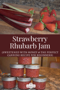 Honey Sweetened Strawberry Rhubarb Jam Recipe