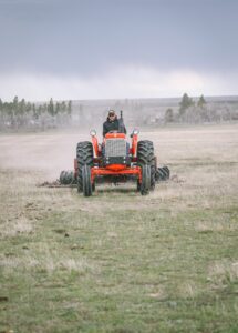 Tilling the pasture