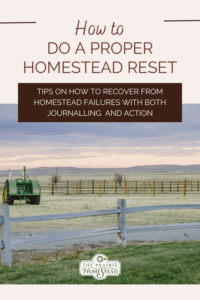 How to do a Homestead Reset